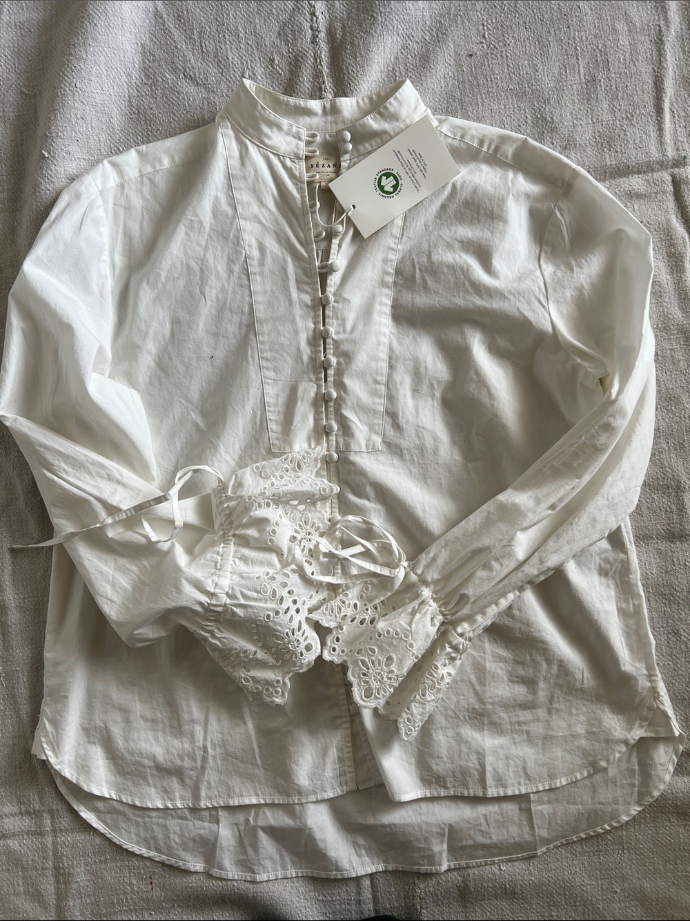 Sezane Faria Shirt Ecru - Size 4
